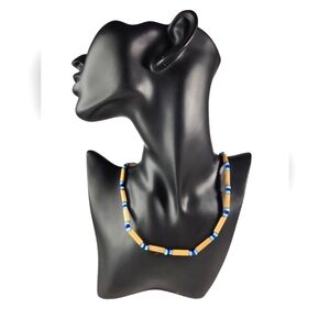 Vintage Bone & Bead Summer Necklace
